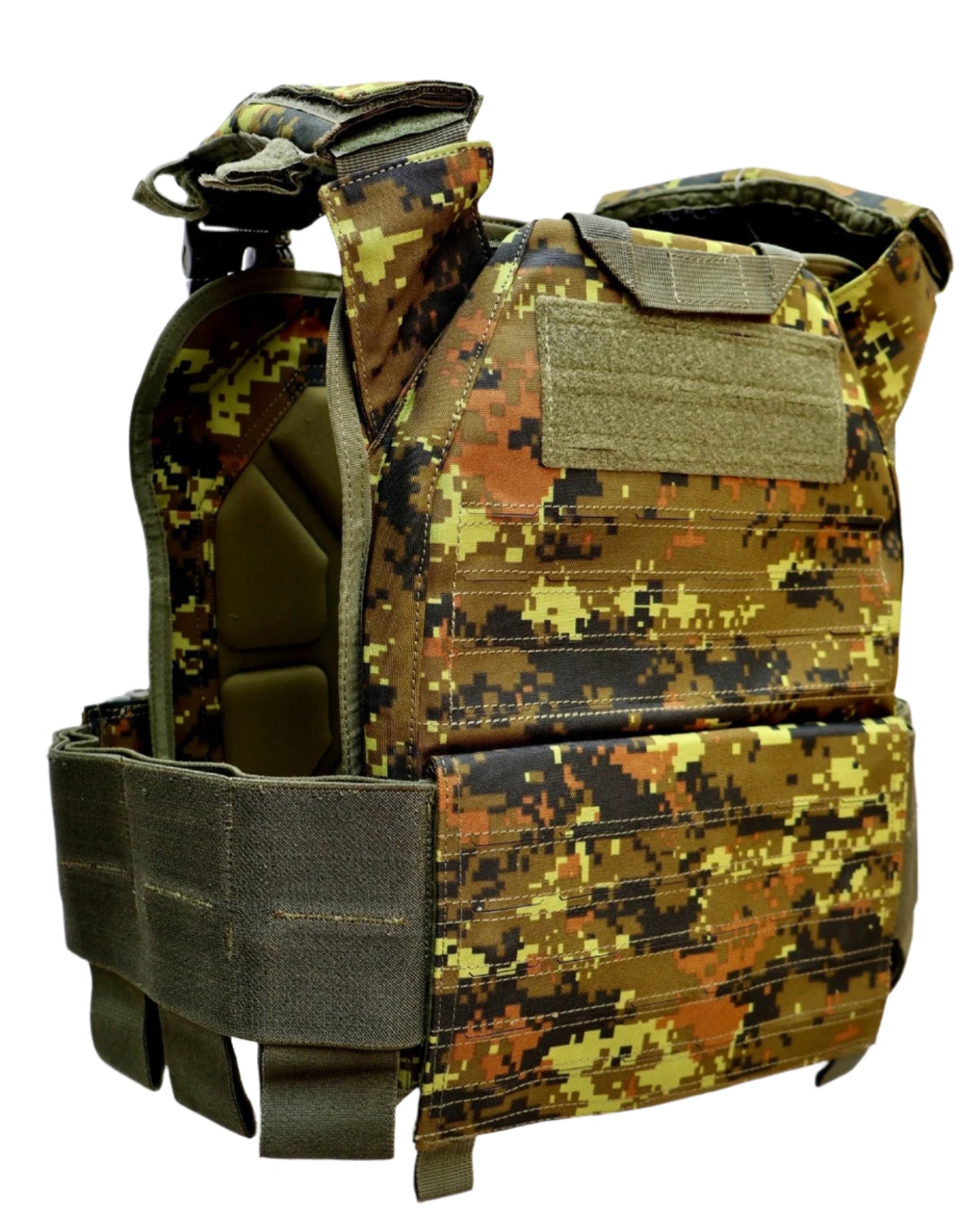 Estonian Digital Camouflage tactical vest on a white background