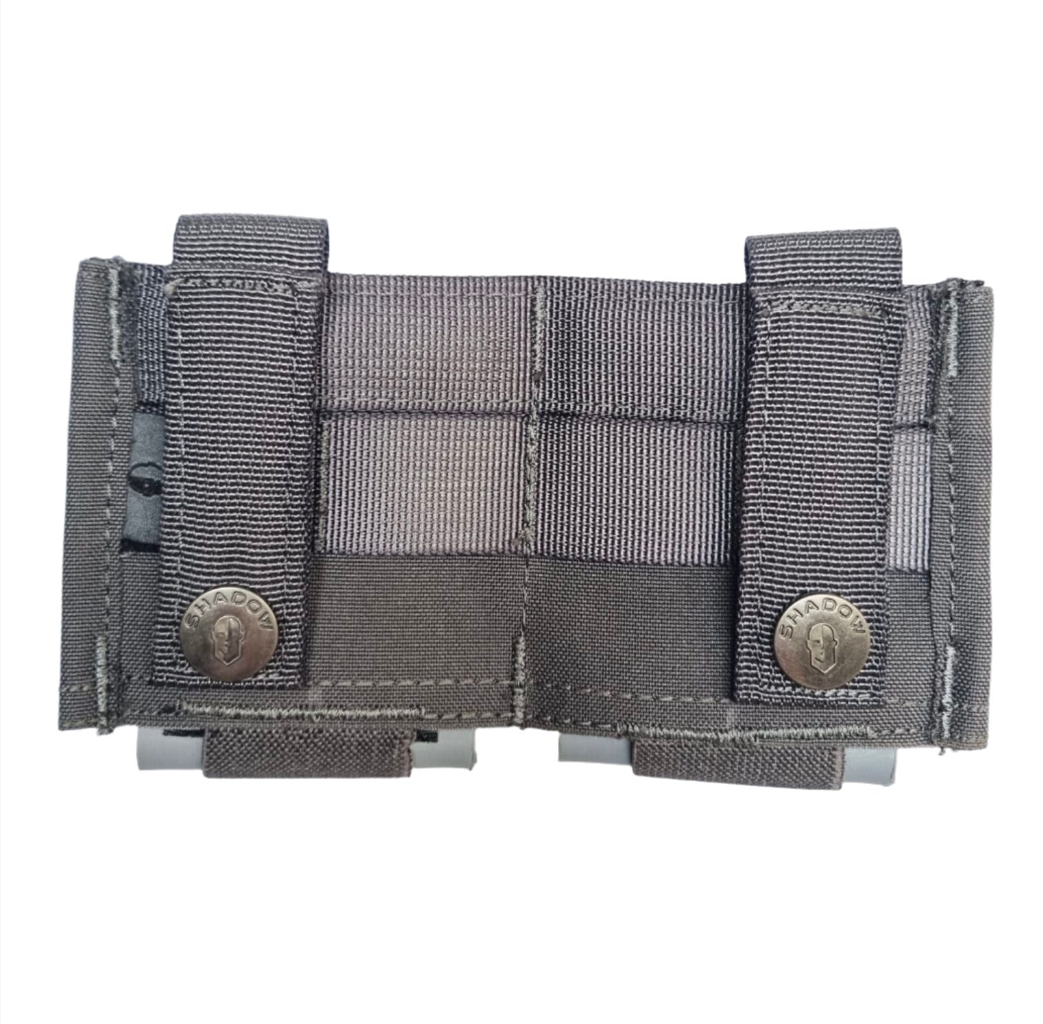 SHE-23032 GRIPTAC DOUBLE M4/M16 MAG POUCH SILVER GREY