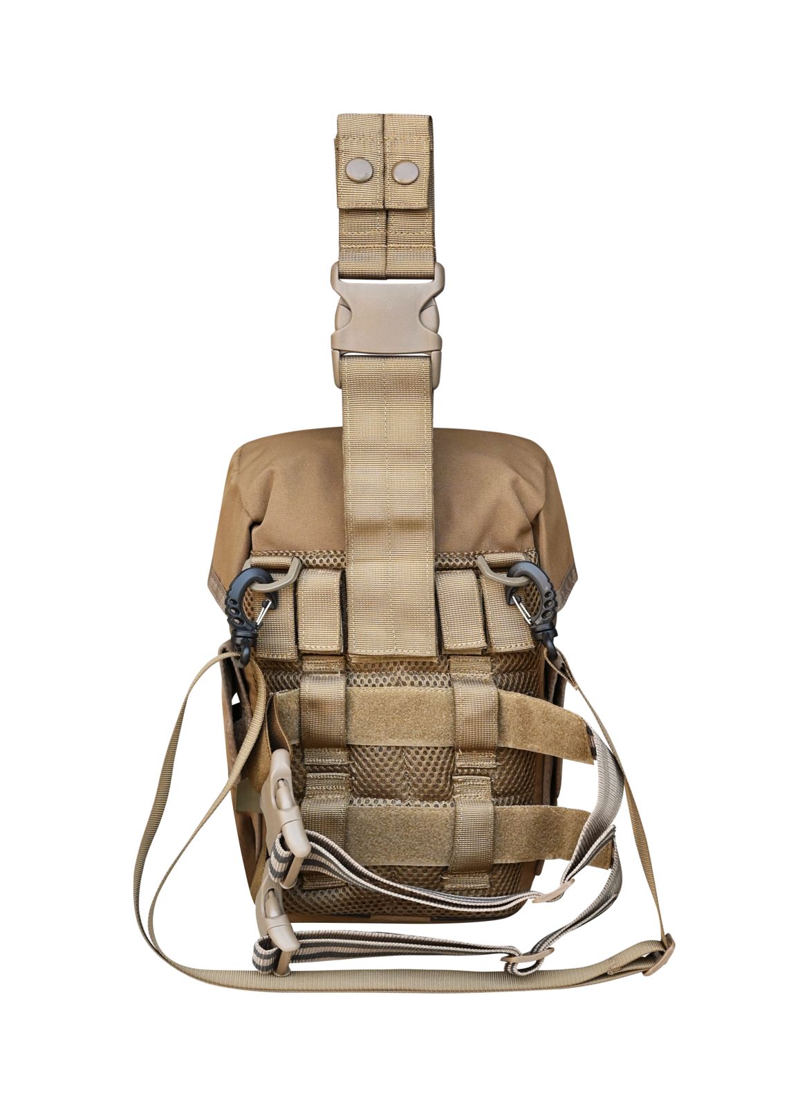 SHE-23051 DROP LEG GAS MASK POUCH COYOTE BACK