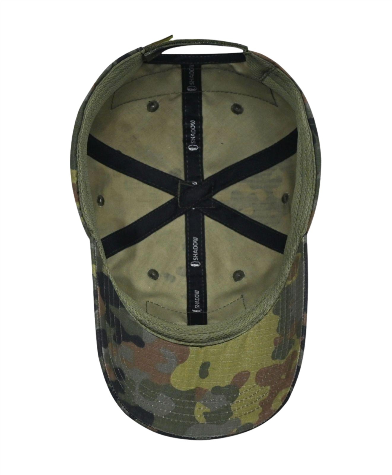 SHE-1923 Tactical Baseball Cap color German Flectarn insdie view