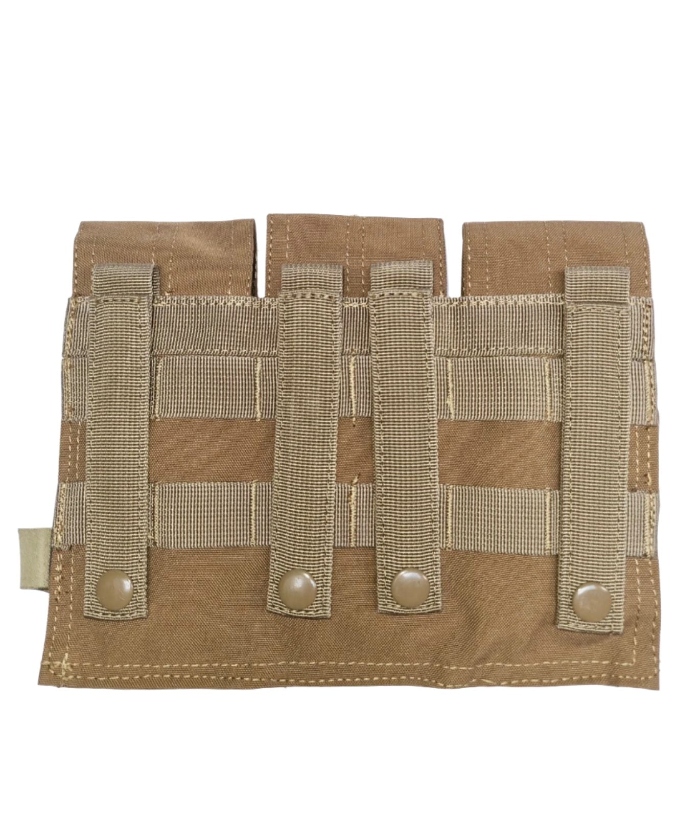SHS - 23012 TRIPLE M16/M4 x 9 MAG POUCH COYOTE BACKSIDE