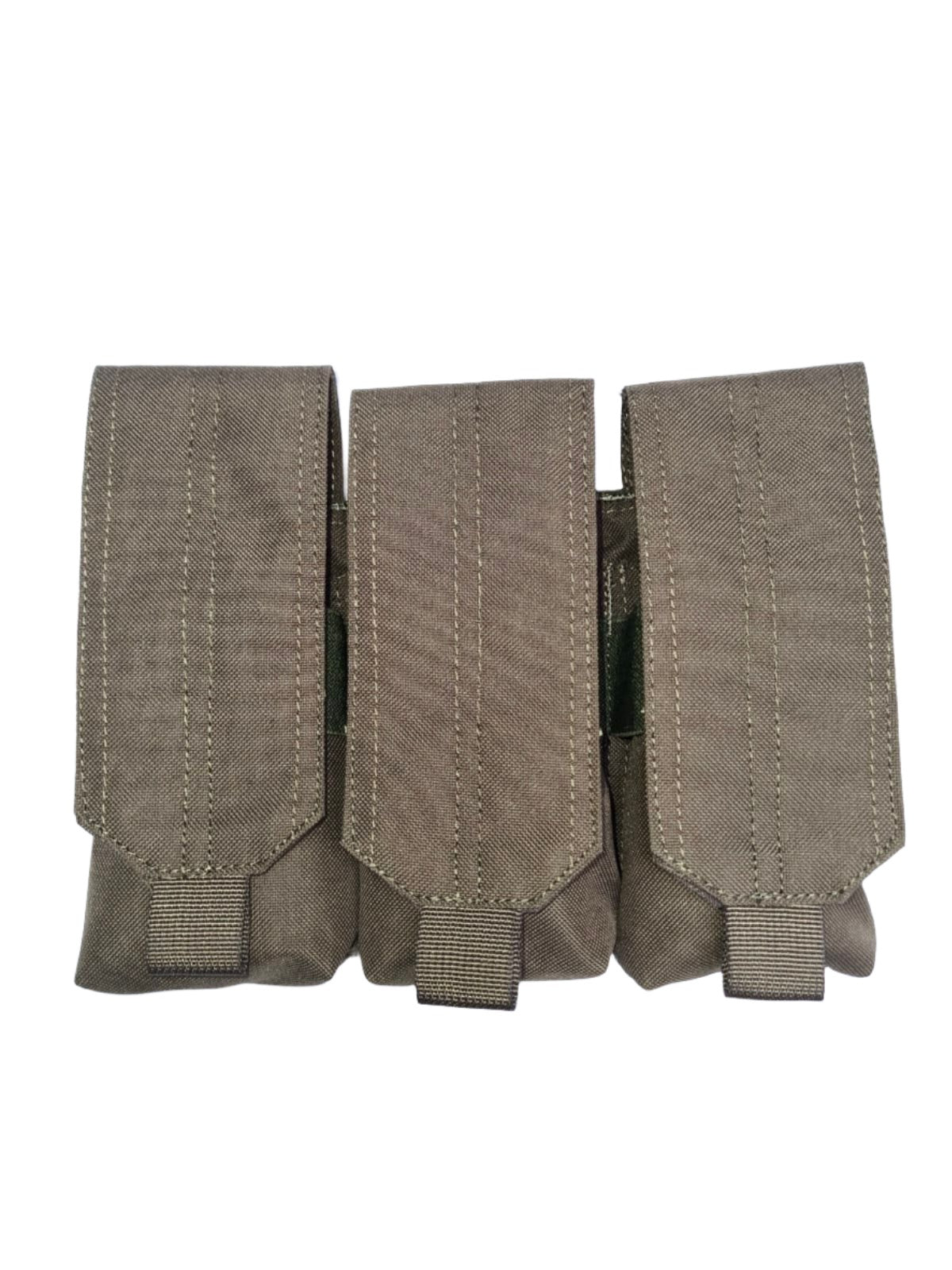 SHS - 23012 TRIPLE M16/M4 x 9 MAG POUCH RANGER GREEN