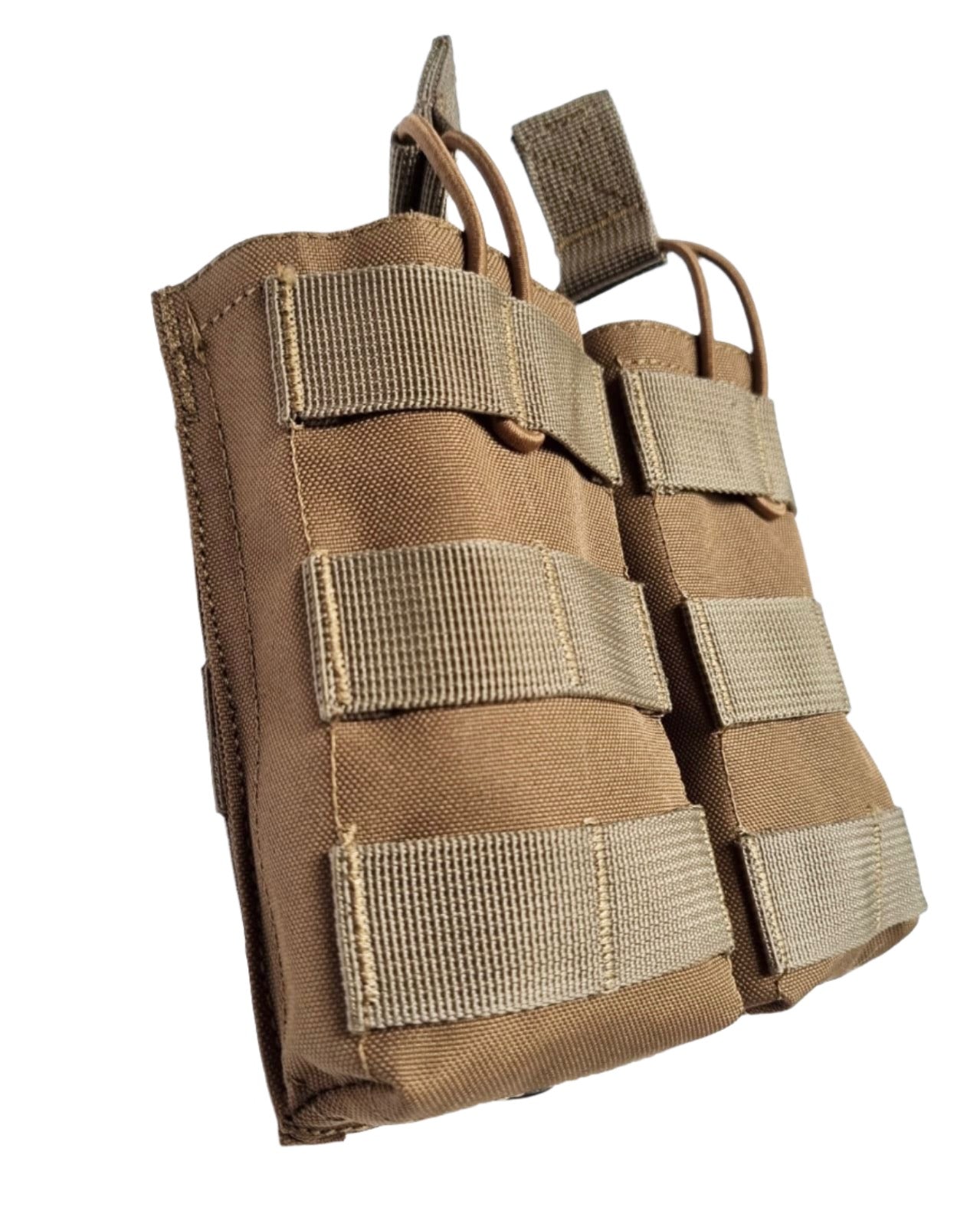 SHS - 23014 DOUBLE 5.56/M4 SPEED DRAW MAG POUCH COYOTE COLOUR