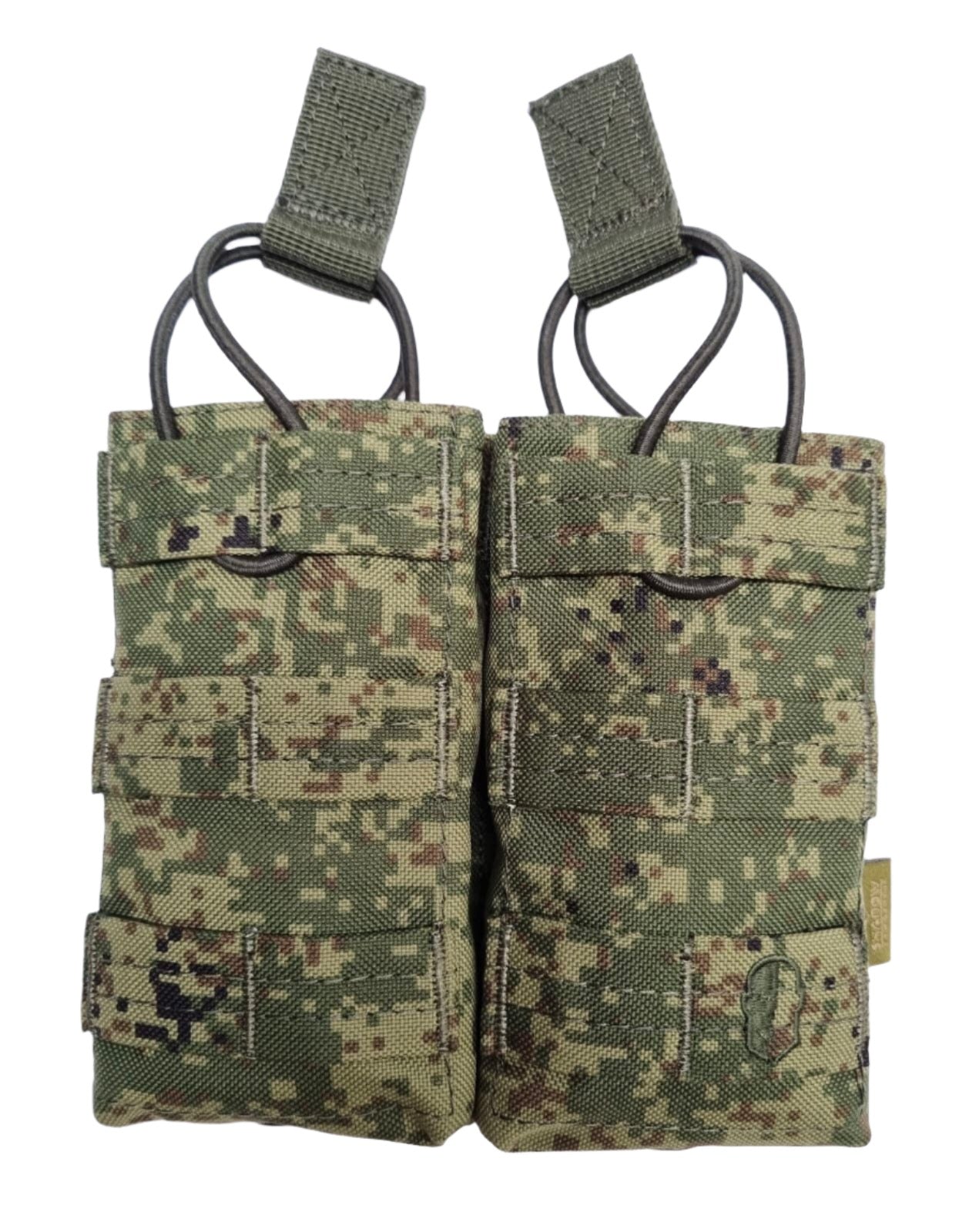 SHS - 23014 DOUBLE 5.56/M4 SPEED DRAW MAG POUCH RUSSIAN DIGITAL