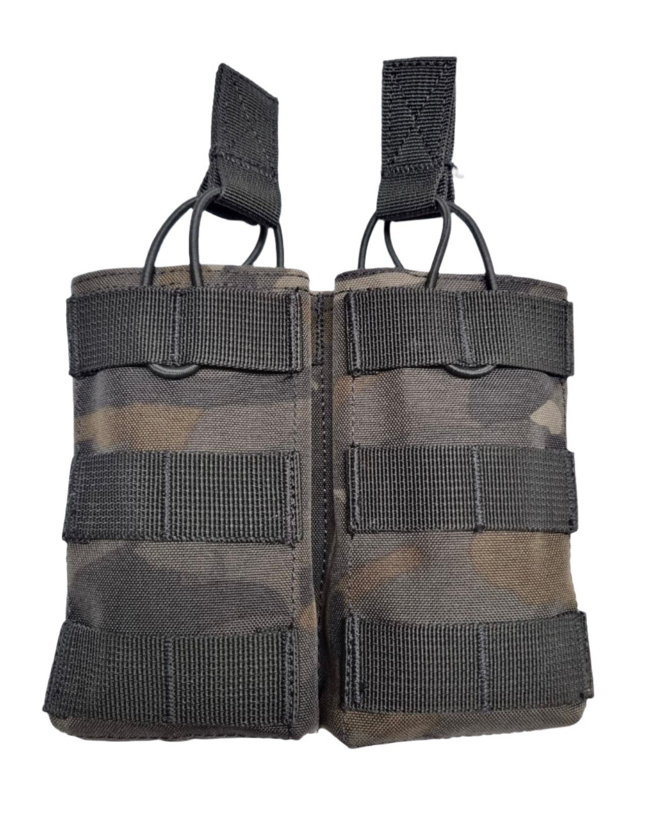 SHS - 23014 DOUBLE 5.56/M4 SPEED DRAW MAG POUCH MULTICAM BLACK