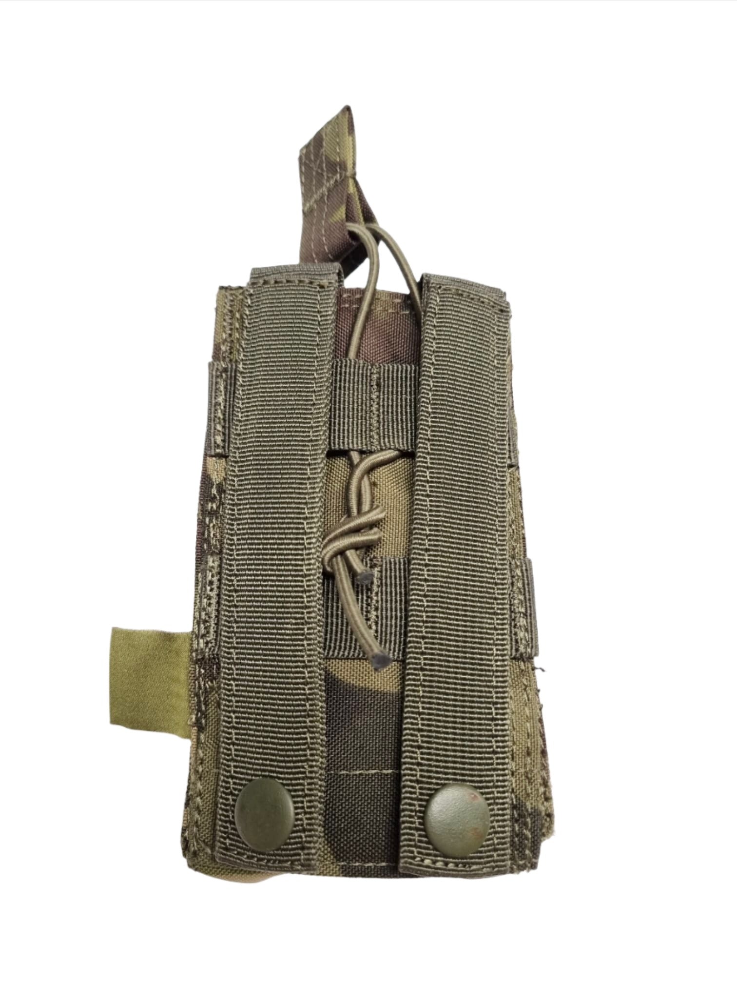 SHS - 23016 AK/9mm SINGLE OPEN-TOP MAG POUCH MULTICAM GREEN
