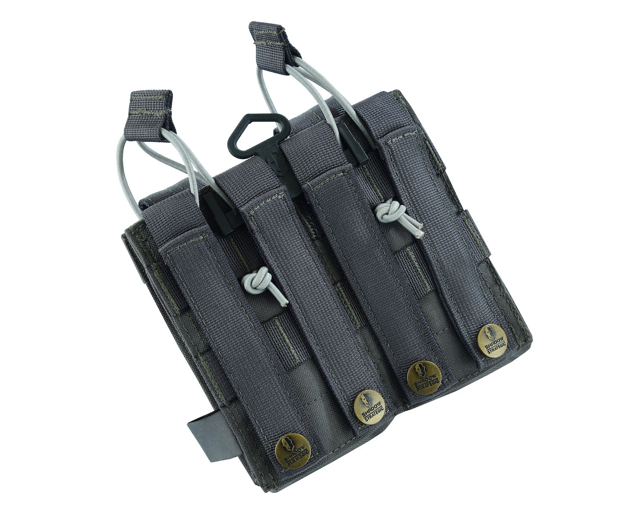 SHS - 22088 AK/9mm DOUBLE OPEN-TOP MAG POUCH SILVER GREY