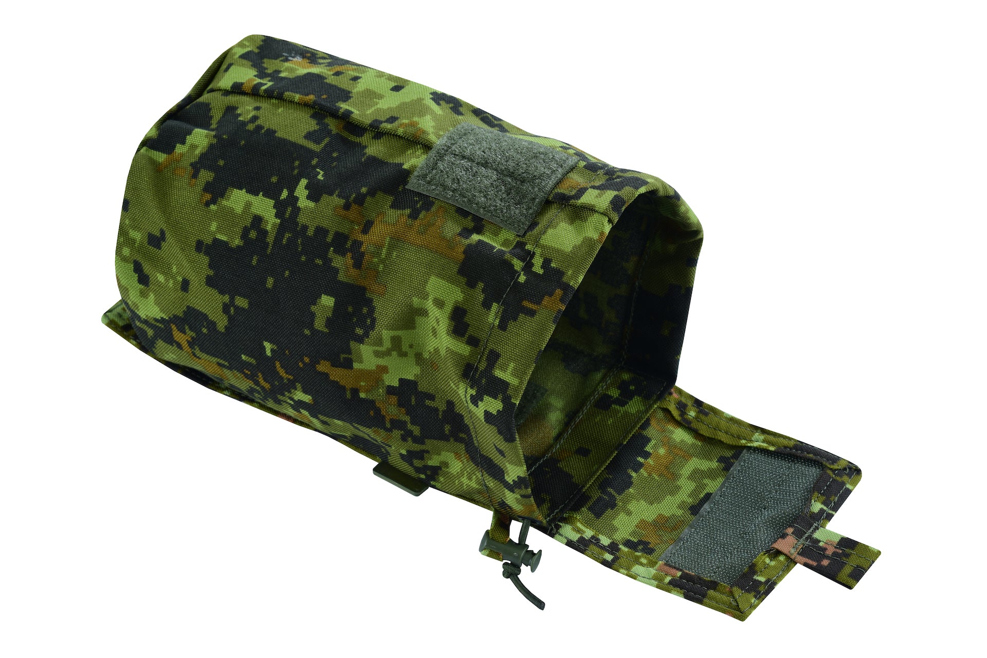 SHE-806 Molle Folding Dump pouch Color ESTONIAN CAMO OPEN TOP