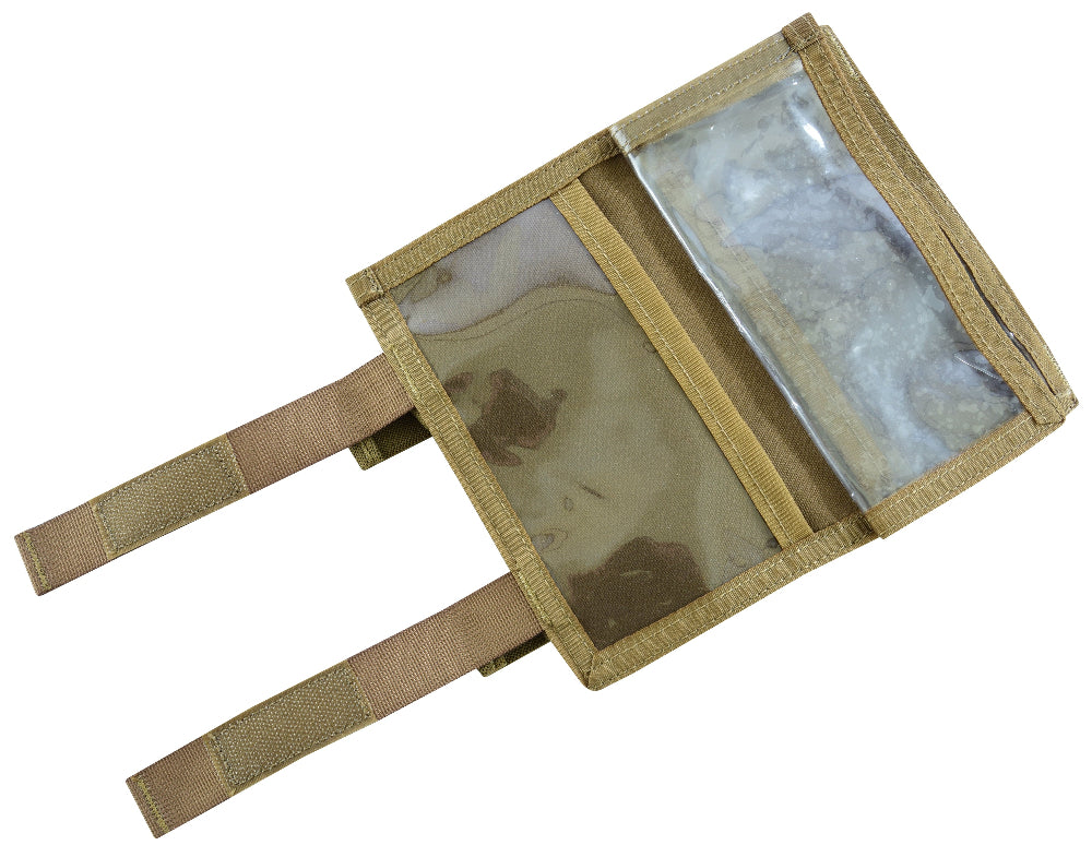 Foldable Map Pouch mirror with reflective surface on a white background