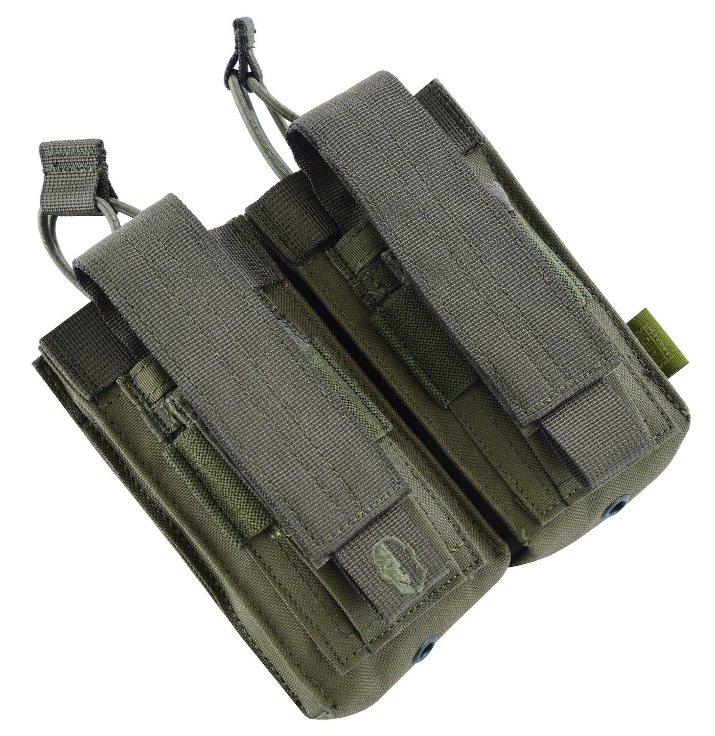 SHS - 22088 AK/9mm DOUBLE OPEN-TOP MAG POUCH RANGER GREEN