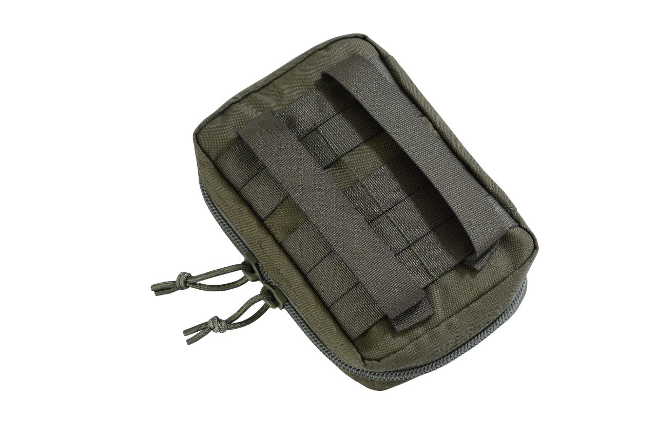 SHE-1008 Compact EDC Camouflage  Pouch Colour Ranger Green backside view.