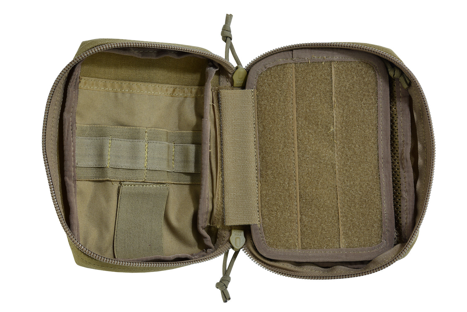 SHE-1008 Compact EDC Camouflage  Pouch Colour Coyote inside view.