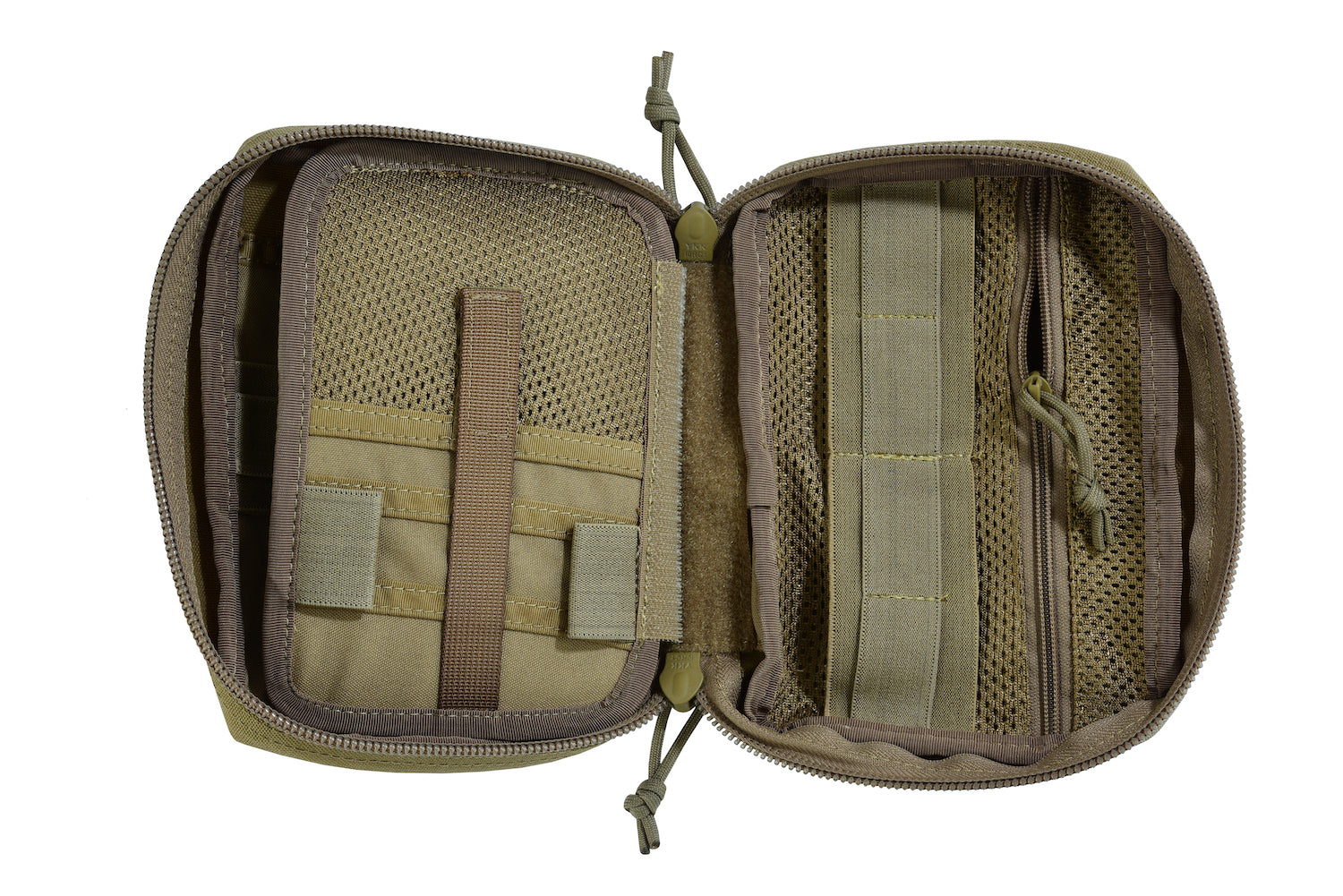 SHE-1008 Compact EDC Camouflage  Pouch Colour Coyote inside view.