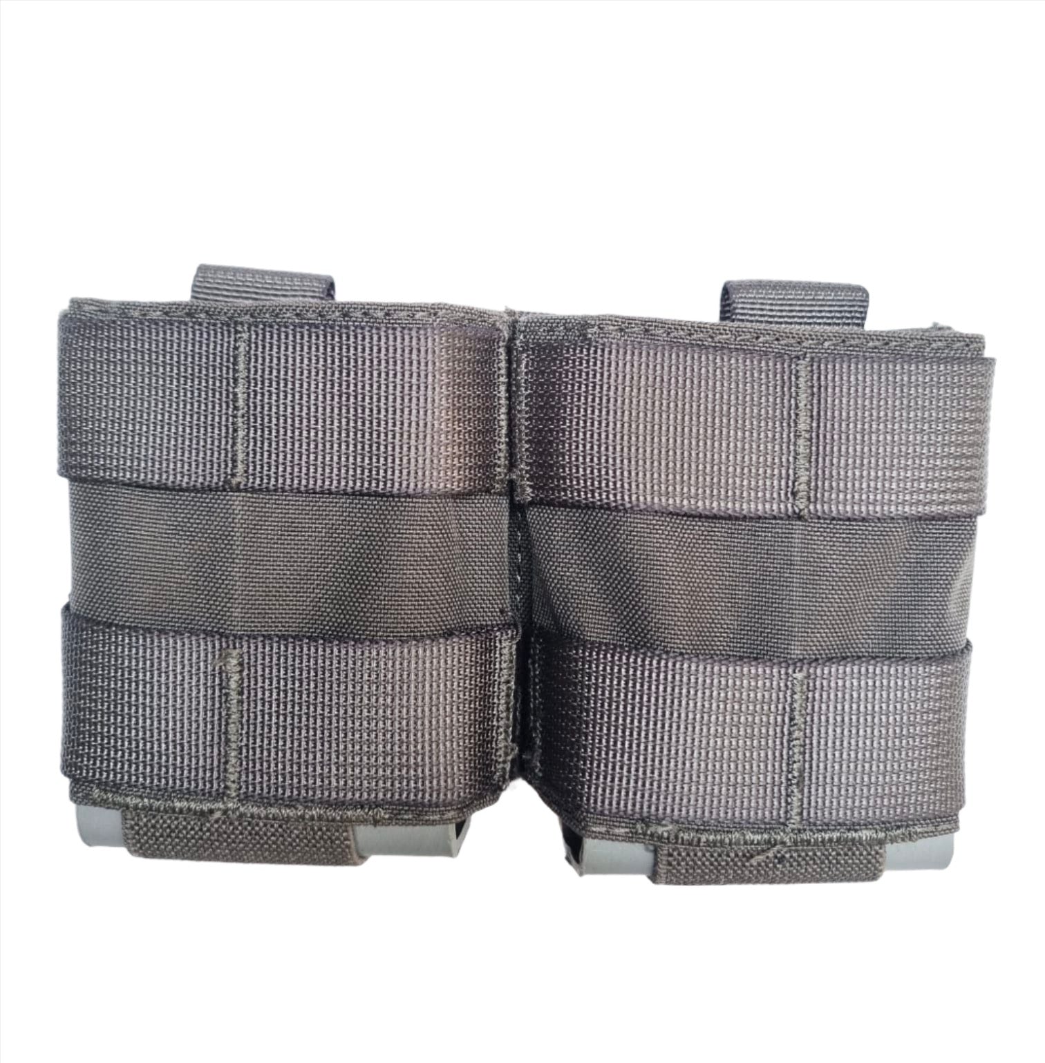 SHE-23032 GRIPTAC DOUBLE M4/M16  MAG POUCH GREY