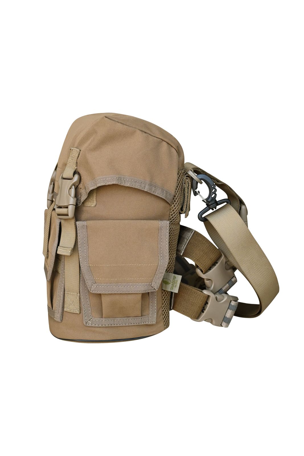 SHE-23051 DROP LEG GAS MASK POUCH COYOTE  SIDE