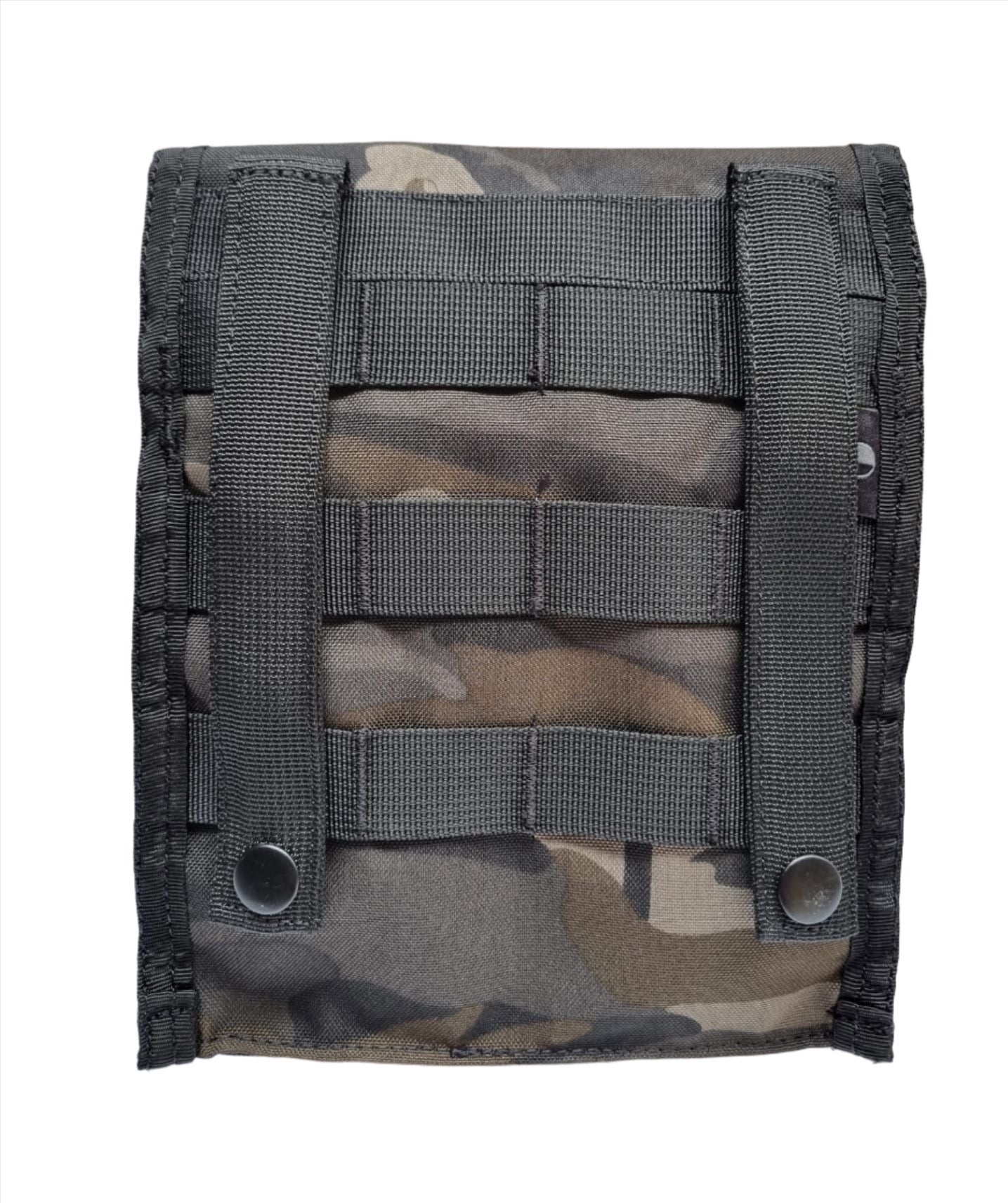 Shadow Strategic Camouflage LMG / SAW Pouch Color Multicam black backside view.
