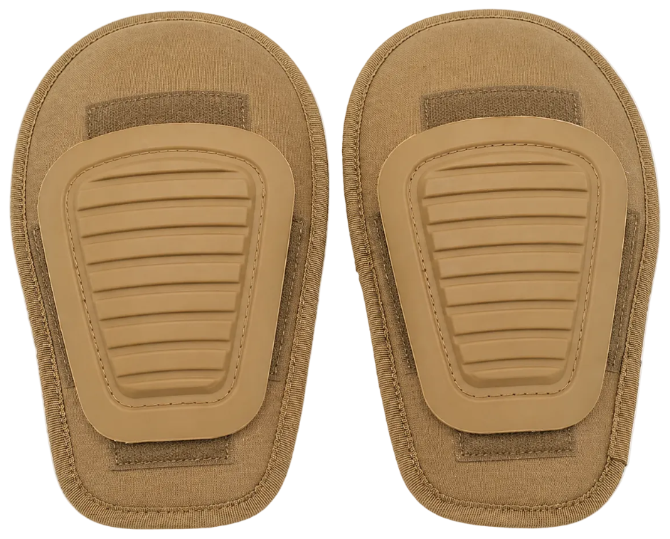 Pair of tan Replacement Kneepads are designed specifically for Combat Pants.