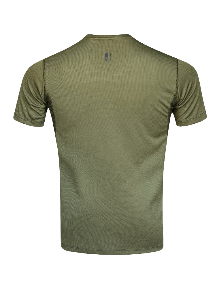 Green Quick Dry Combat T-shirt on a white background.