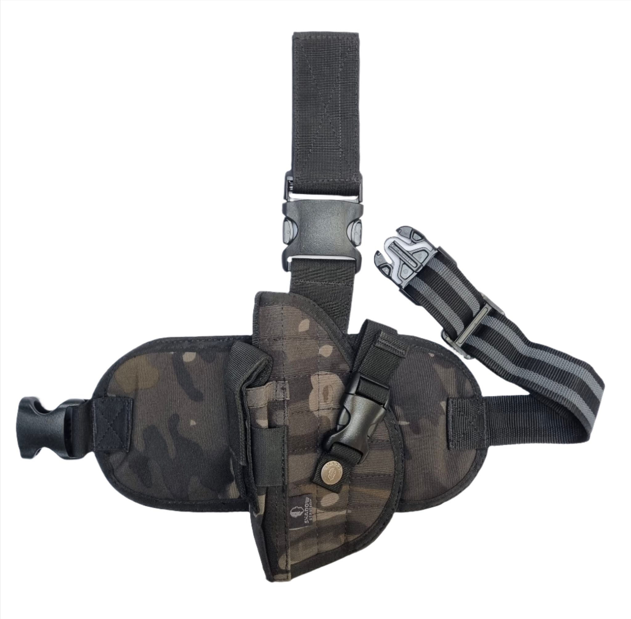 SHS-710 UNIVERSAL LEG HOLSTER LEFT/RIGHT COLOUR MULTICAM BLACK