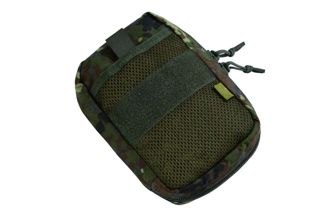 SHE-1008 Compact EDC Camouflage  Pouch Colour German Flecktarn front view.