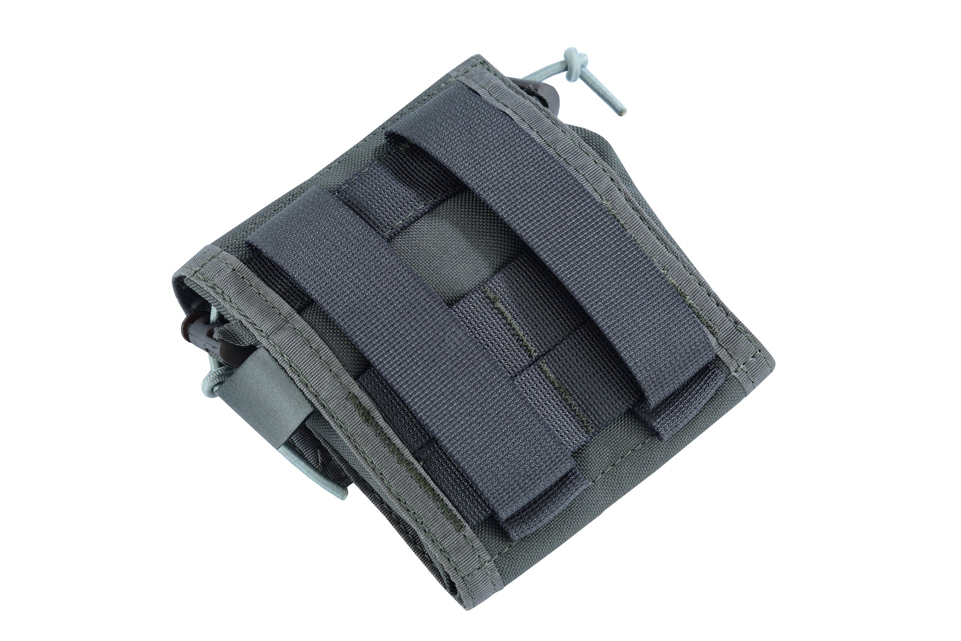 SHE-806 Molle Folding Dump pouch Color Grey backside 