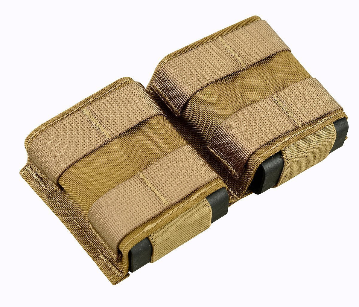 SHE-23032 GRIPTAC DOUBLE M4/M16  MAG POUCH coyote side pic