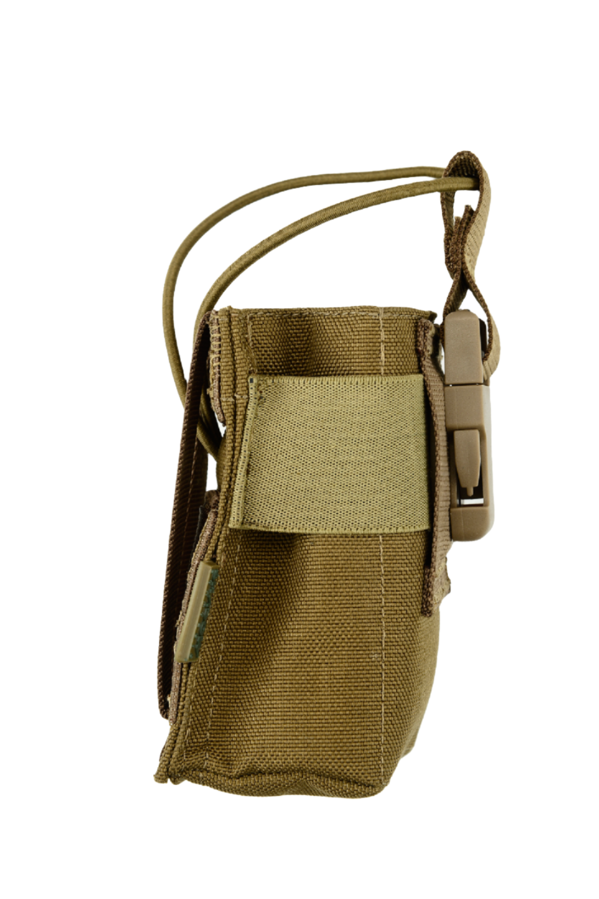 SHE-21090 "ARP" ADJUSTABLE RADIO POUCH SIDE PIC COYOTE COLOUR