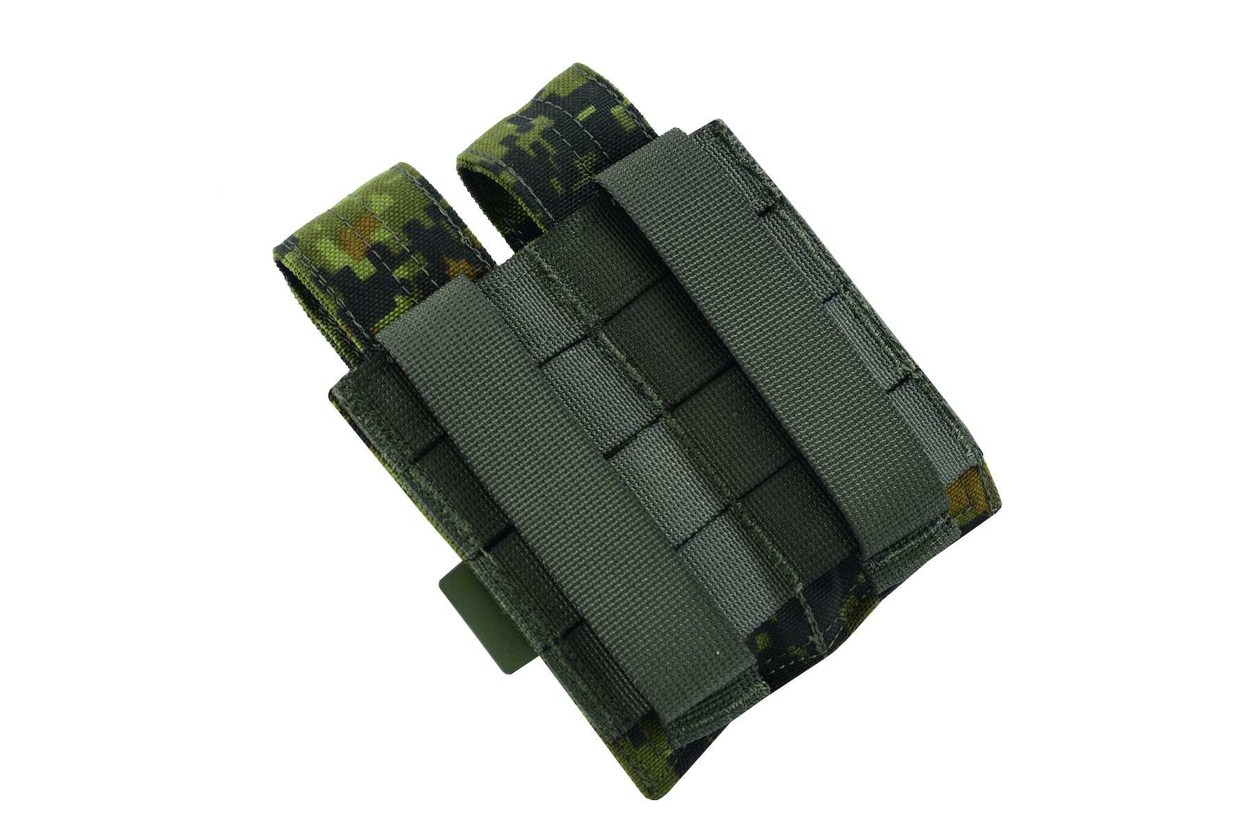 SHE-1065 Double Pistol Mag Pouch-WOODLAND DIGI