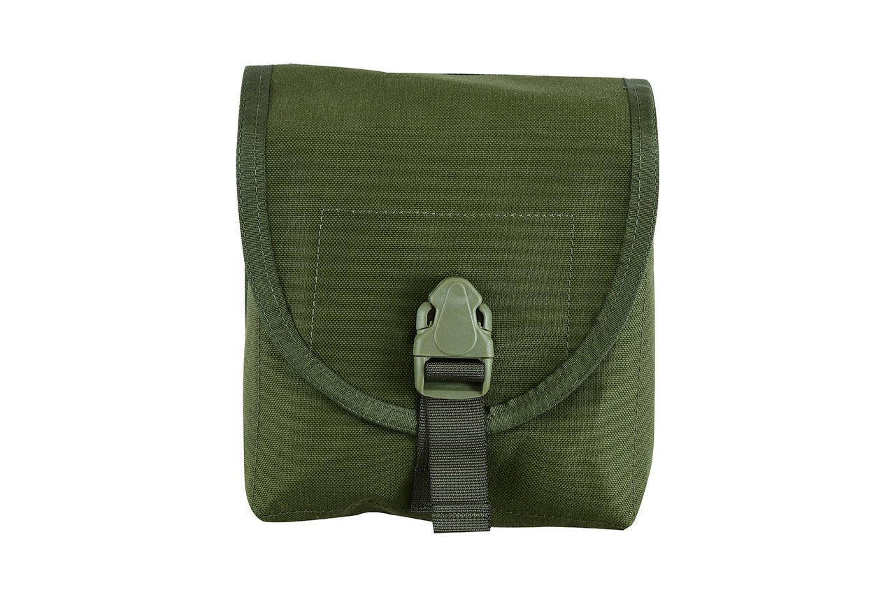 Shadow Strategic Camouflage LMG / SAW Pouch Color Olive Green front view.