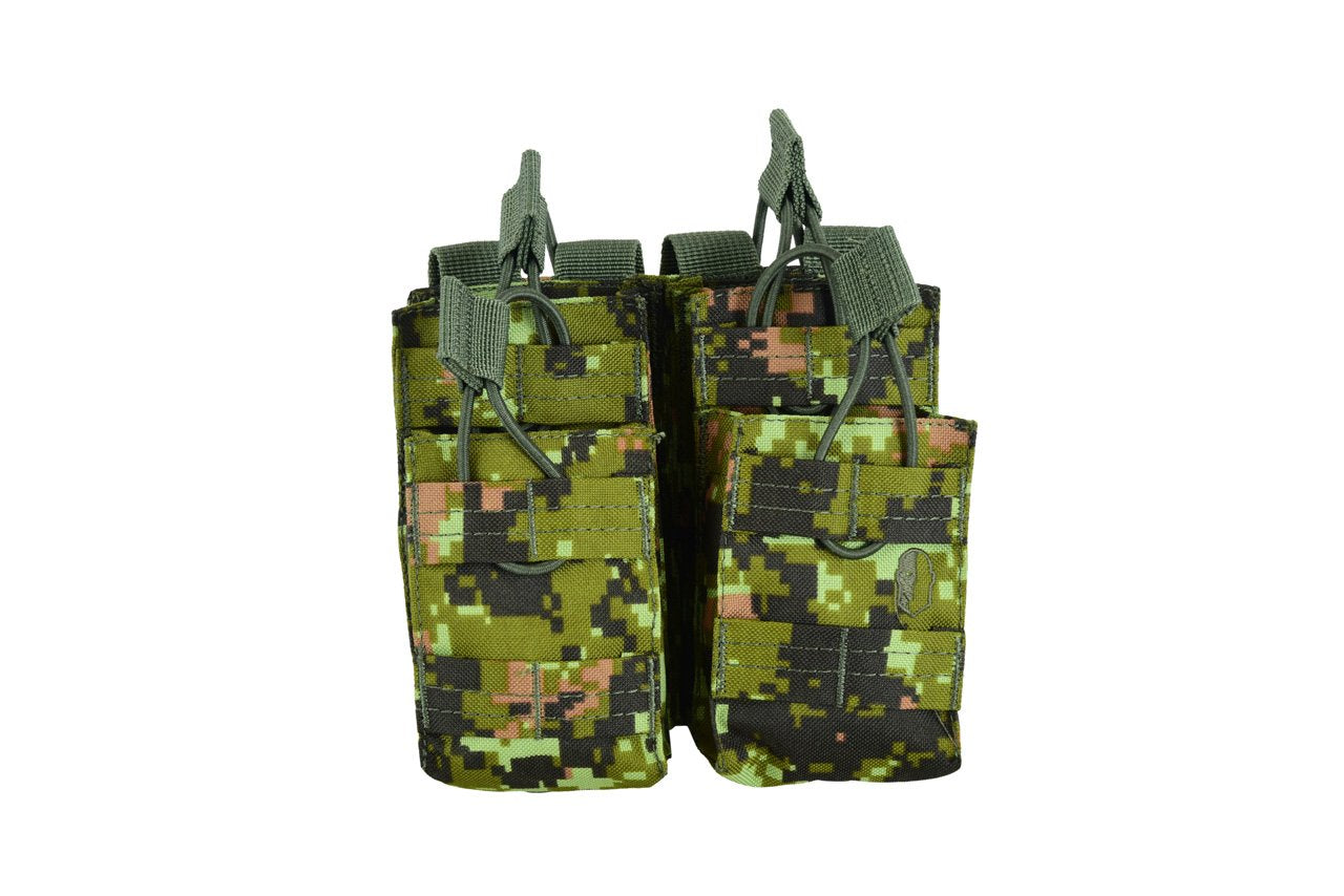 SHS - 996 STACKER OPEN-TOP MAG POUCH DOUBLE COLOUR WOODLAND DIGITAL