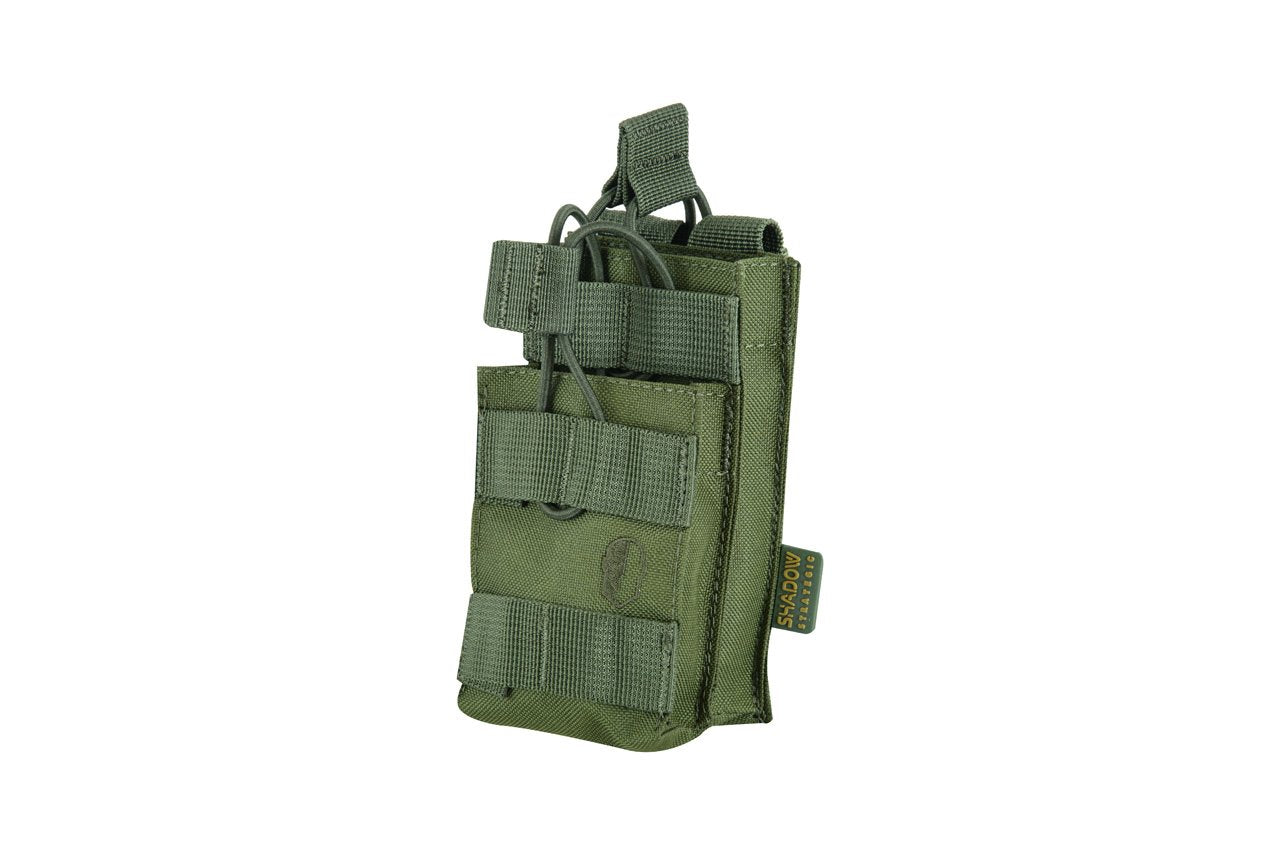 SHS - 1090 STACKER OPEN-TOP MAG POUCH SINGLE COLOUR OLIVE GREEN