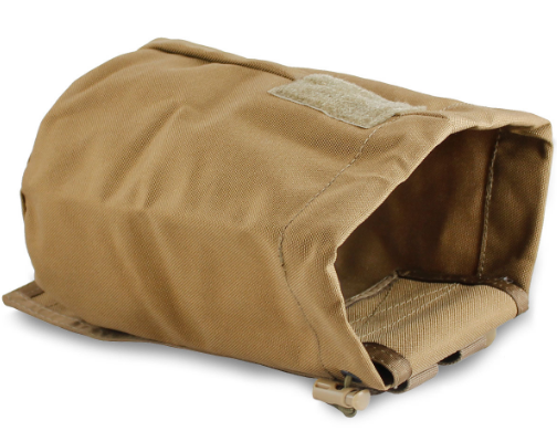 SHE-806 Molle Folding Dump pouch Open Color Tan