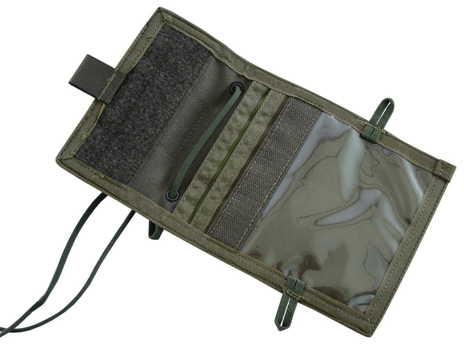 Shadow Strategic SHE-952 Camouflage Traveller , ID Pouch Color Army green open.