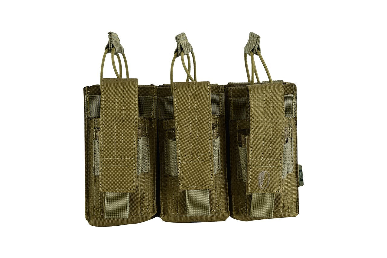 SHS - 22089 AK/9mm TRIPLE OPEN-TOP MAG POUCH