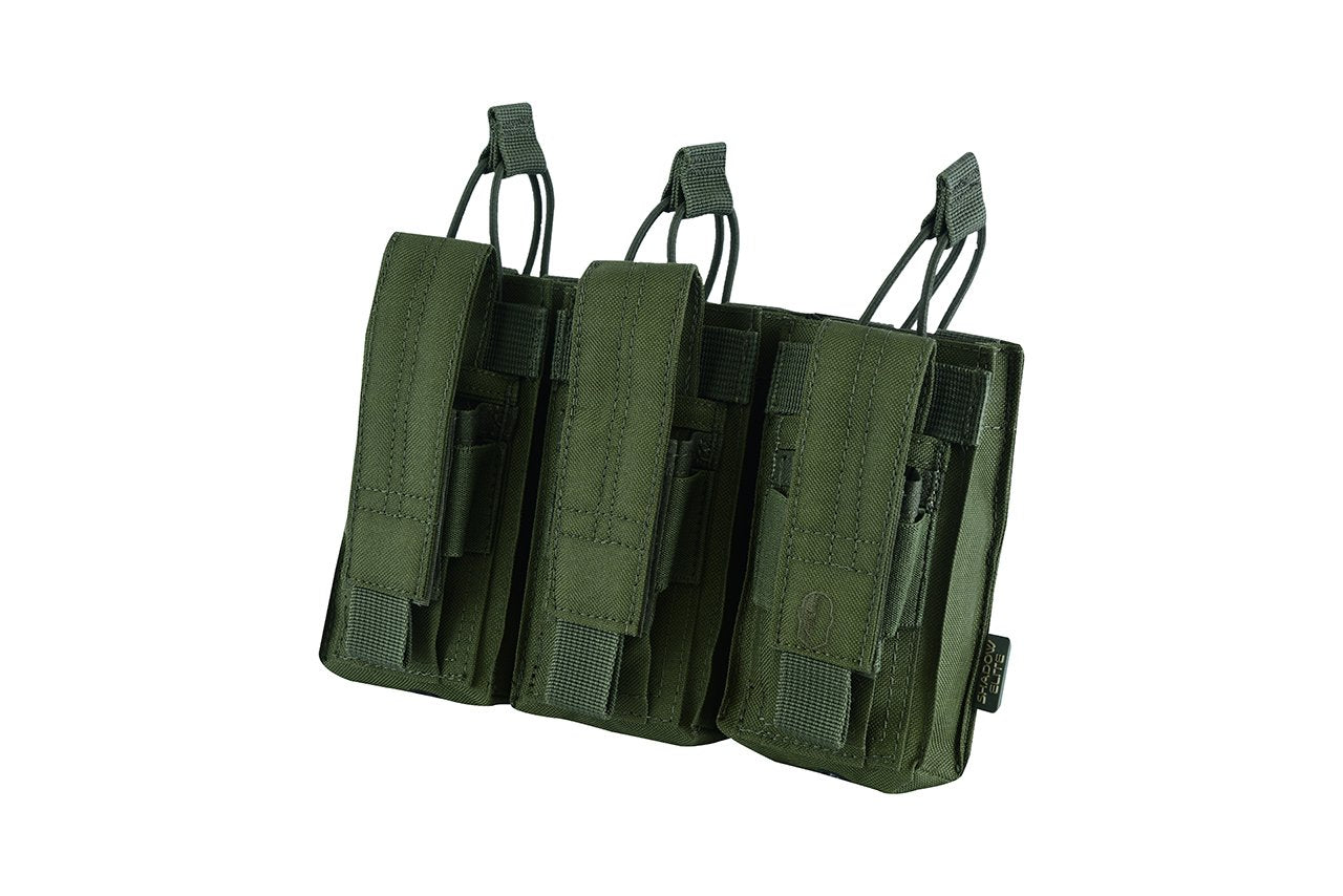 SHS - 22089 AK/9mm TRIPLE OPEN-TOP MAG POUCH