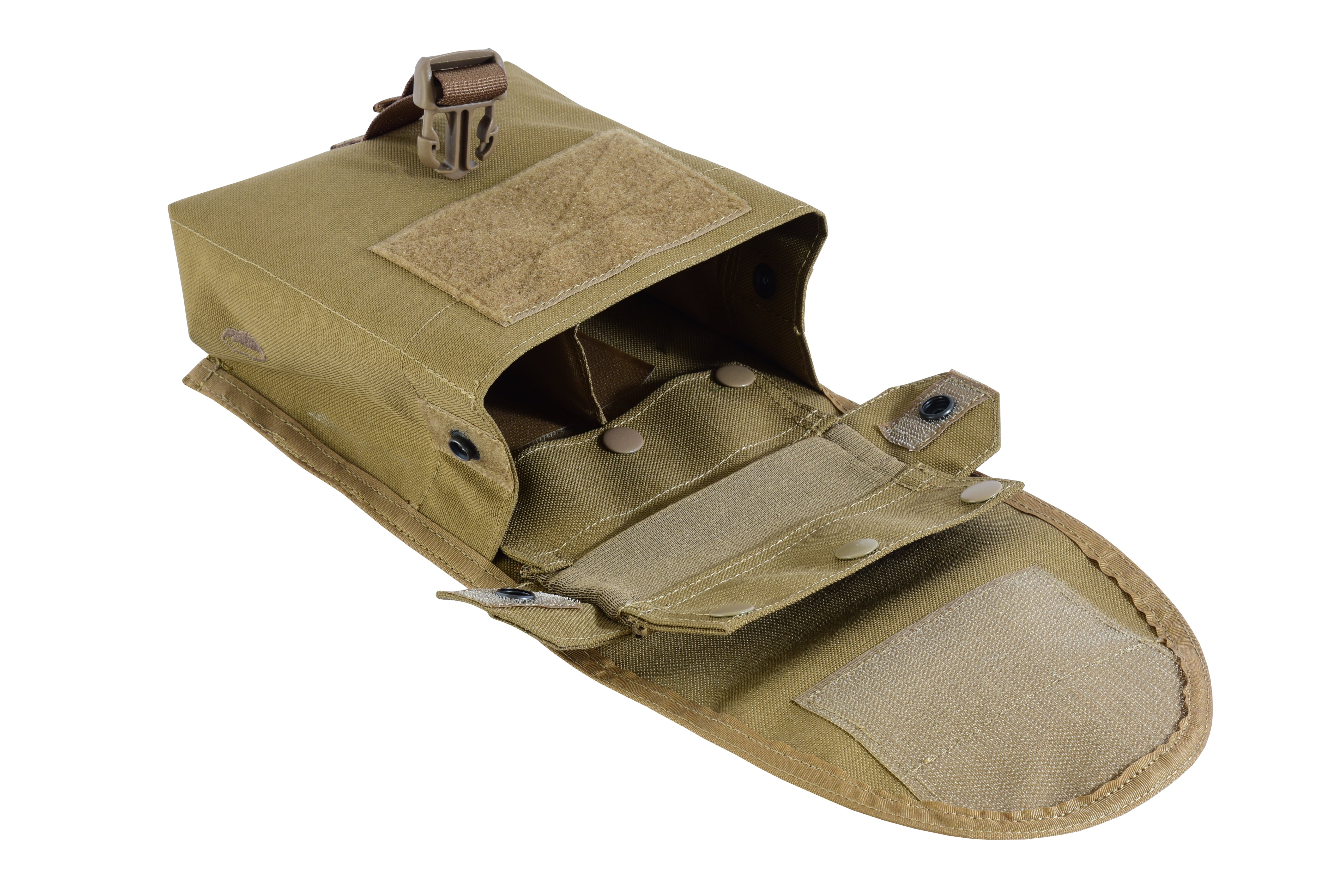 Shadow Strategic Camouflage LMG / SAW Pouch Color Tan inside view.