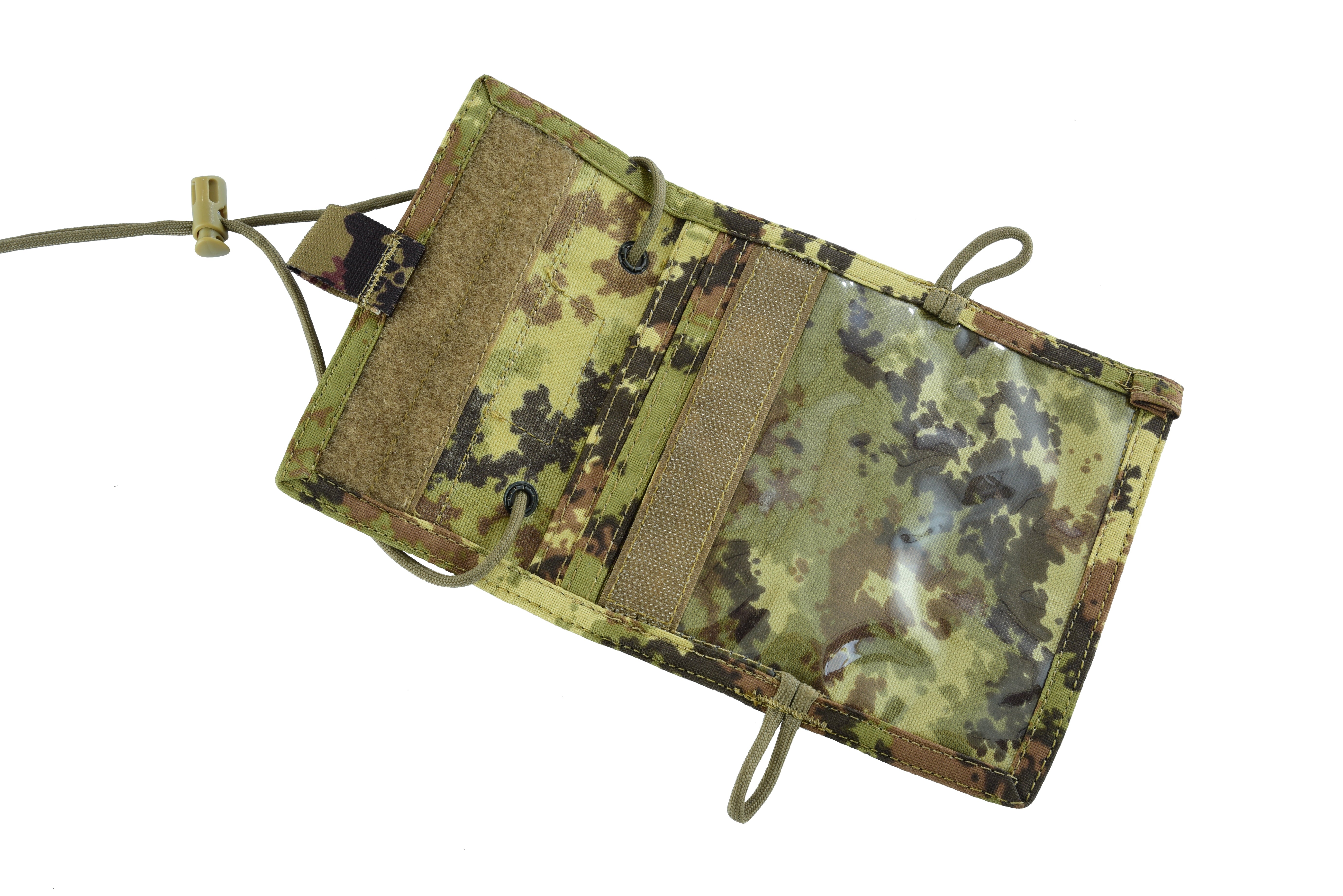 Shadow Strategic SHE-952 Camouflage Traveller , ID Pouch Color Mimetico Vegetata open view.