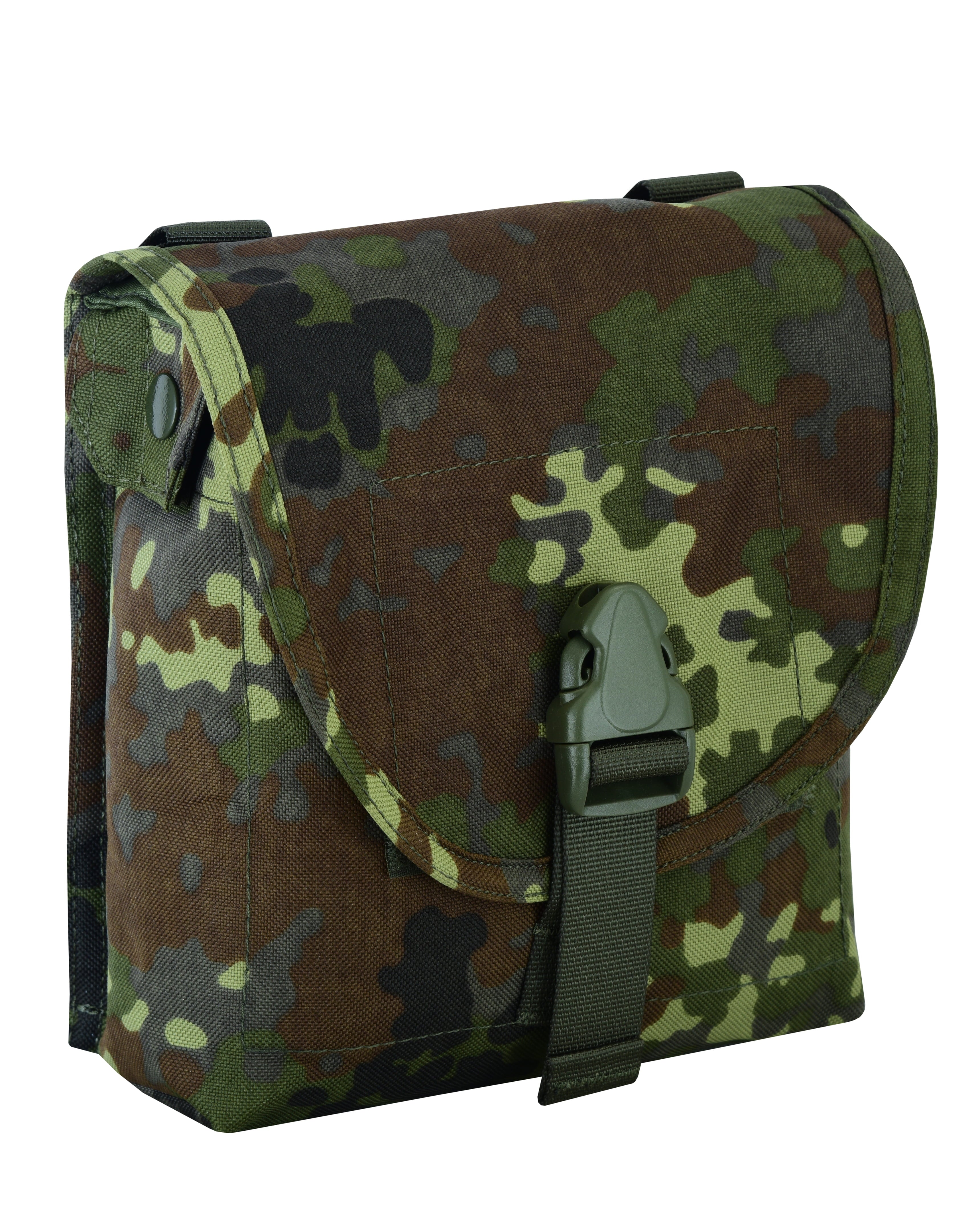 Shadow Strategic Camouflage LMG / SAW Pouch Color German flectarn side view.