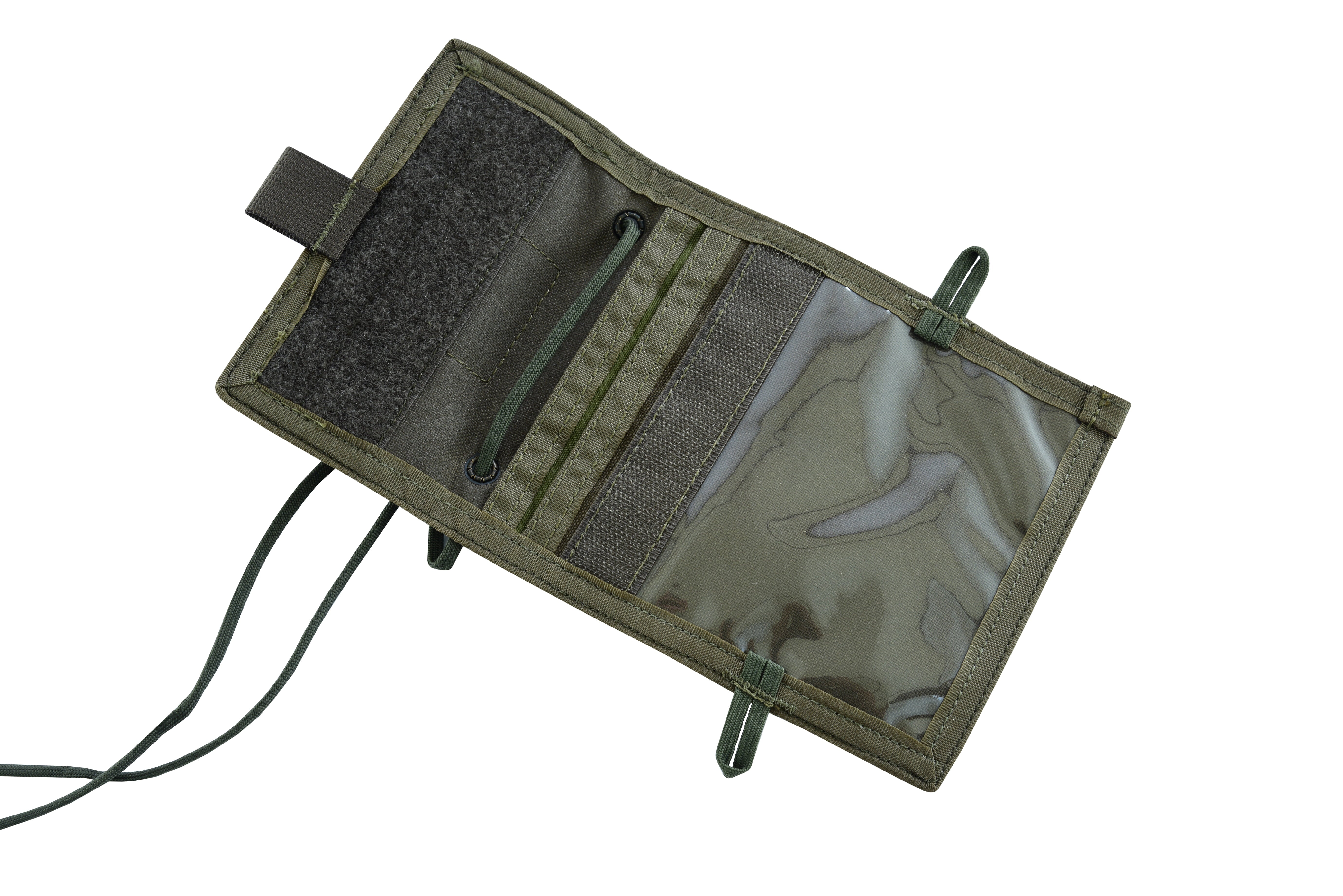 Shadow Strategic SHE-952 Camouflage Traveller , ID Pouch Color Army green open.